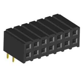 2.00mm PCB Socket Double Rows R A Dip Type.(H=4.85)